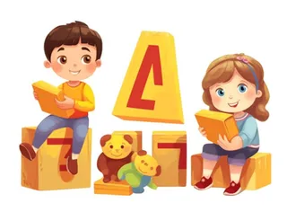 儿童英文字母免抠