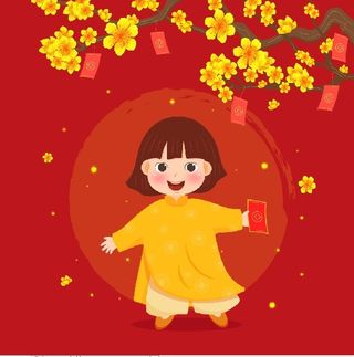 设计新年小孩红包