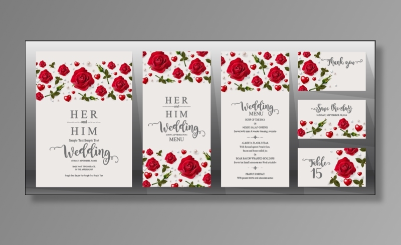 祝贺婚礼结婚邀请卡素材