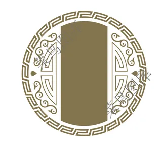 纹路圆形框矢量图