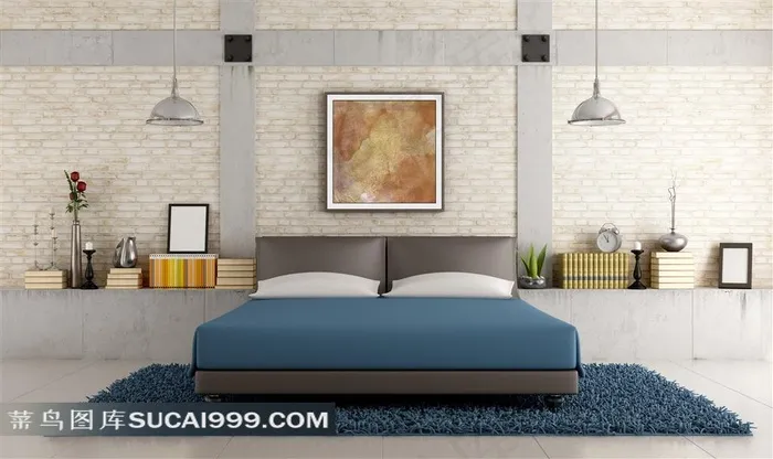 卧室室内摄影图片素材下载