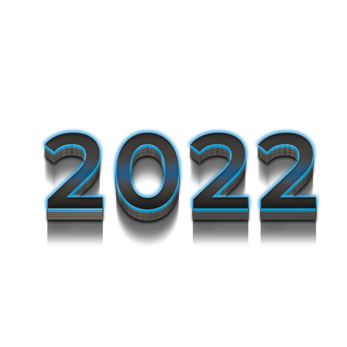 2022新年艺术创意字体虎年3D立体标题数字文字png免抠字素材
