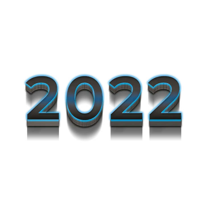 2022新年艺术创意字体虎年3D立体标题数字文字png免抠字素材