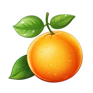 橙子卡通插画元素