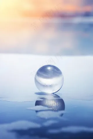 雪地冰冷水珠背景