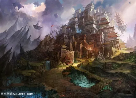 中国风高大的城市CG原画绘画图片 中国风高大的城市CG原画绘画图片