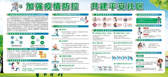 社区疫情防控cdr矢量模版下载