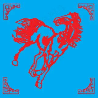 马剪纸 剪纸风元素