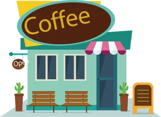 咖啡店简笔