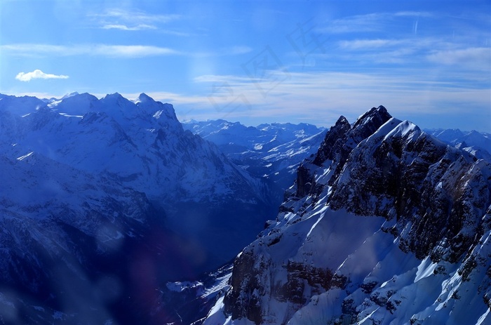 瑞士阿尔卑斯山风景素材图