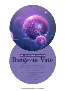 危险的病毒几何图形式