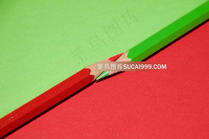 互补色对称创意彩色铅笔图