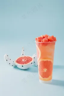 果汁摄影图片-柚子水果茶 果汁摄影图片-柚子水果茶