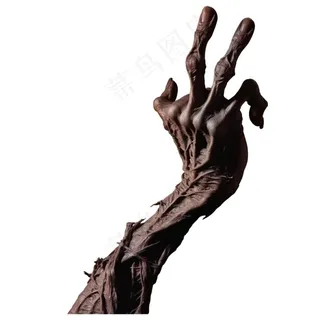 骷髅手恐怖万圣节插画素材免抠