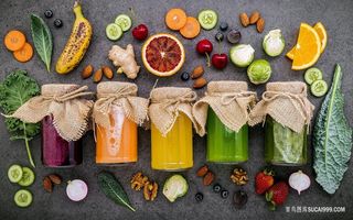 高清果汁摄影图