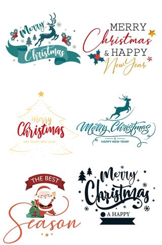 AI矢量圣诞节文字