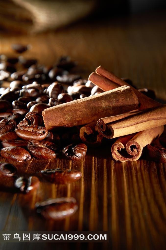 咖啡豆桂皮图片