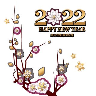 设计桃花装饰新年