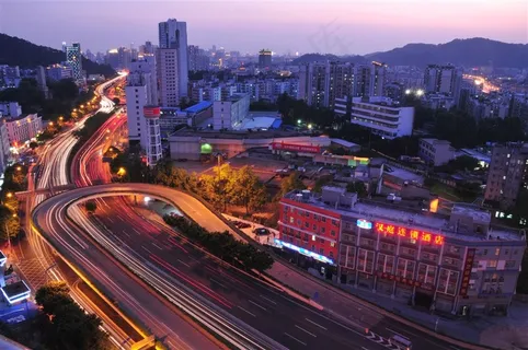 广州天河夜景摄影图片