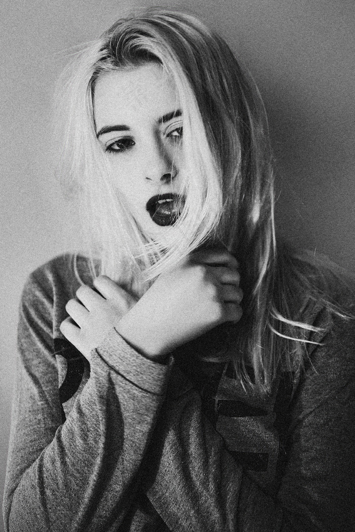 个性美女黑白照