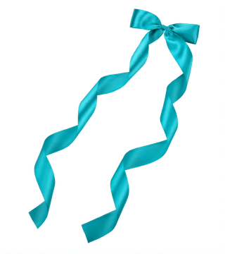蝴蝶结青色绸带