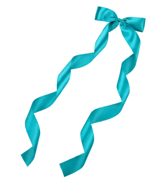 蝴蝶结青色绸带