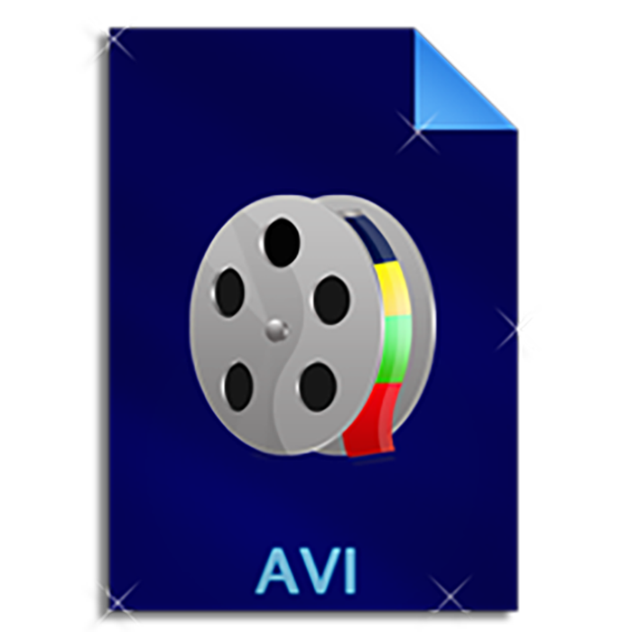 AVI蓝色图标