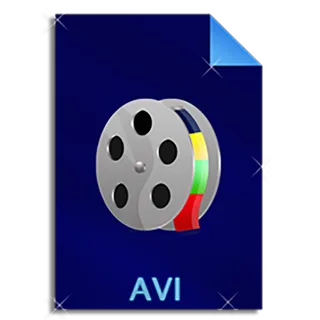 AVI蓝色图标
