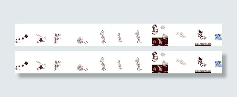 亚麻花  矢量花纹  花朵  花叶