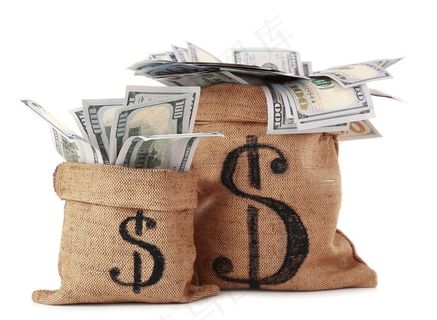 装在袋子里的美元高清图片钱的图片