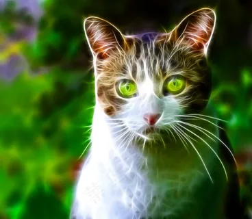 创意光感小猫图片