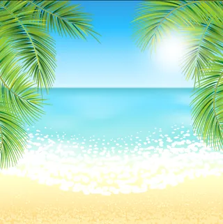 夏天海滩大海背景