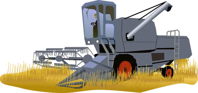 现代农业收割机