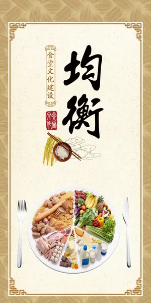 均衡食堂竖版海报