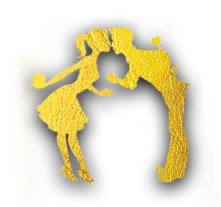 金色剪影情人节