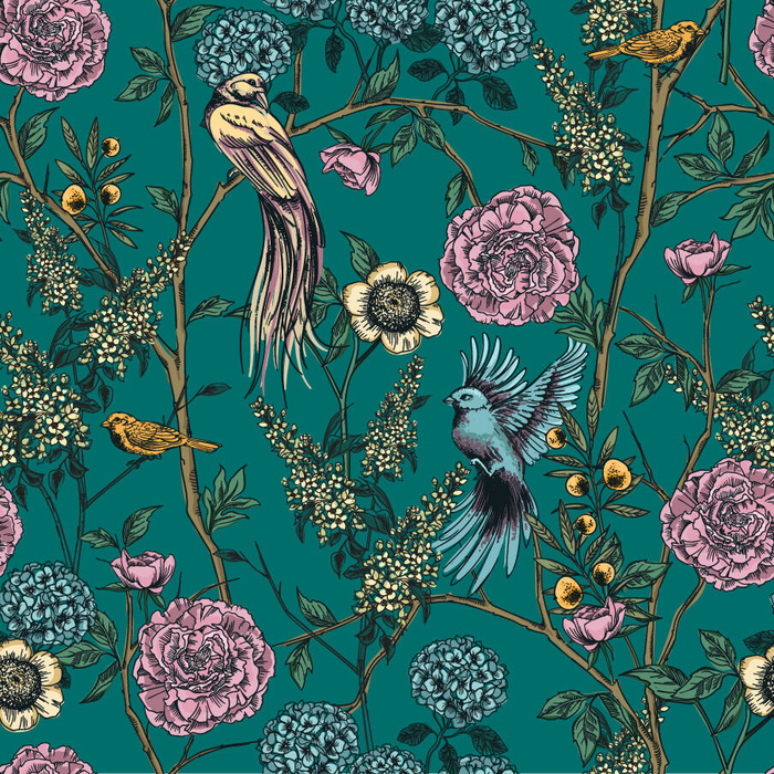 花卉唯美手绘花朵面料纹理手机壳布料面料印花服装矢量图案素材