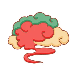 中国风中式国潮敦煌云纹祥云插画图案云朵云彩元素PSDAI设计素材