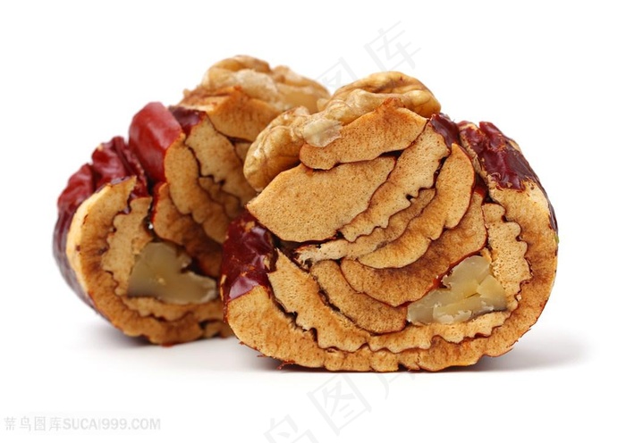 美味枣夹核桃小吃特写