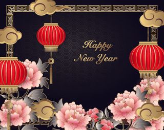 设计装饰礼盒祝贺新年