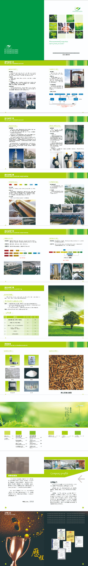 绿色环保画册矢量素材cdr矢量模版下载