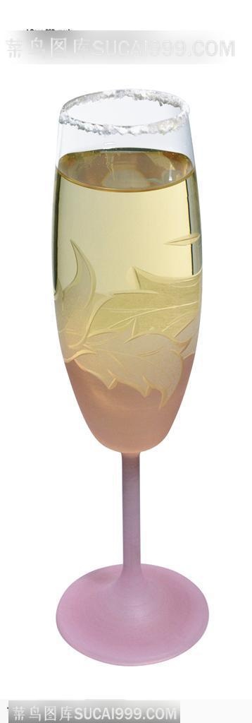 饮料特写-酒杯中的香槟