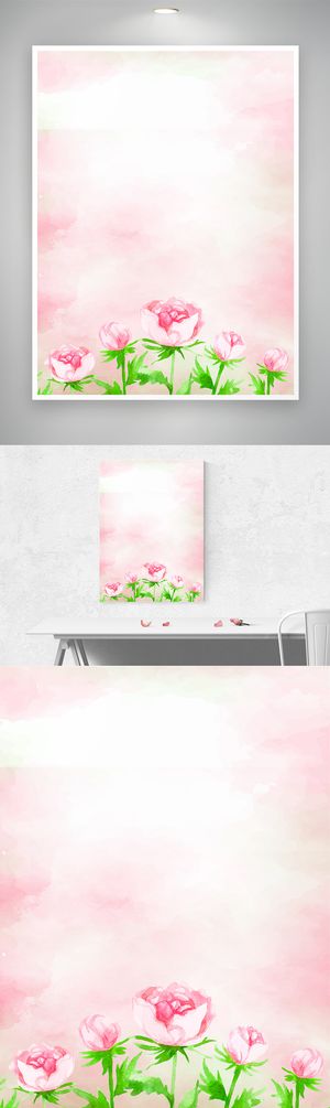 唯美鲜花海报背景元素