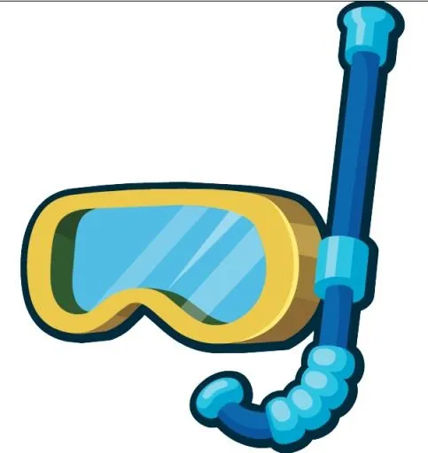 PNG呼吸管潜水面罩免抠(604x640)