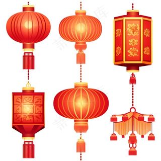 红灯笼喜庆插画免抠