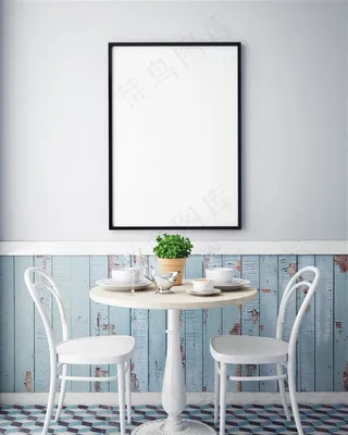 明朗的餐厅一角高清摄影