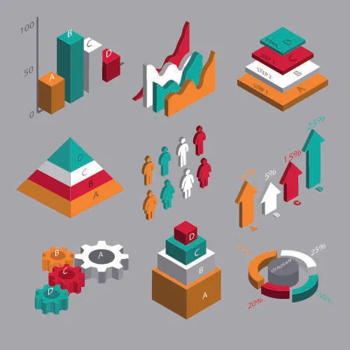 数据图形分析分类ppt会议图标统计图表商业eps矢量图素材模板eps,ai矢量模版下载