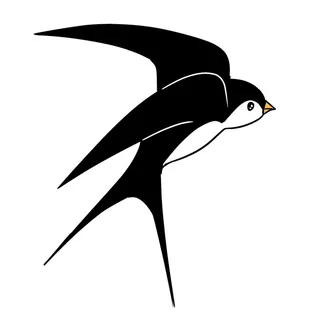 水彩手绘春季春天柳树柳条枝条小鸟小燕子元素PSD设计素材PNG图片