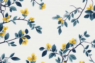 中国风简约淡雅蓝色枝叶背景