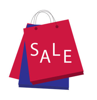 购物打折拎袋子