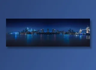 夜景 都市 蓝色 楼